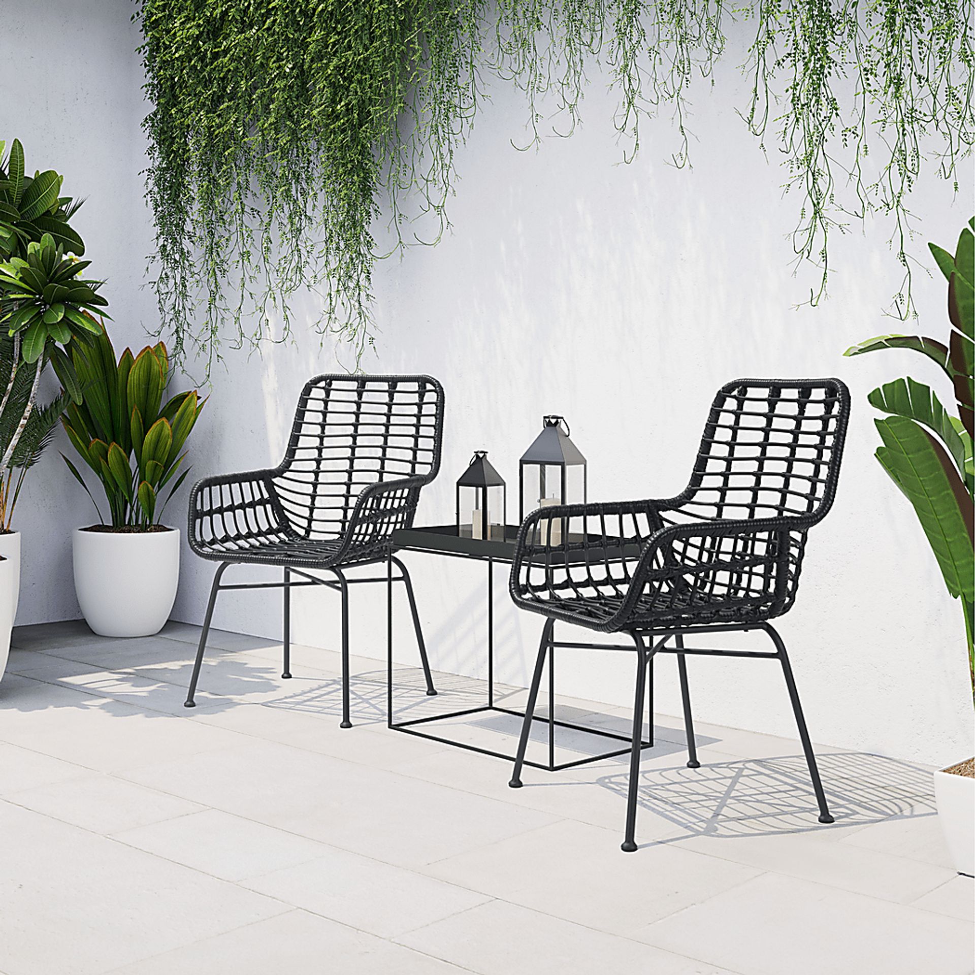 Shatner Black Side Chair, Set of 2 - Image 2
