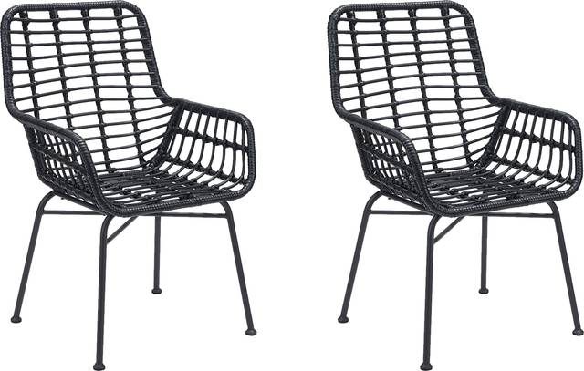 Shatner Black Side Chair, Set of 2 - Thumbnail - Image 1