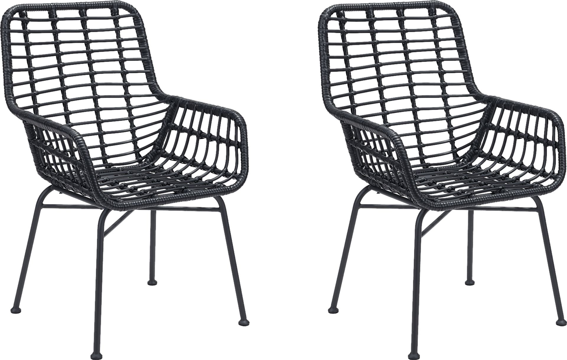 Shatner Black Side Chair, Set of 2 - Image 1