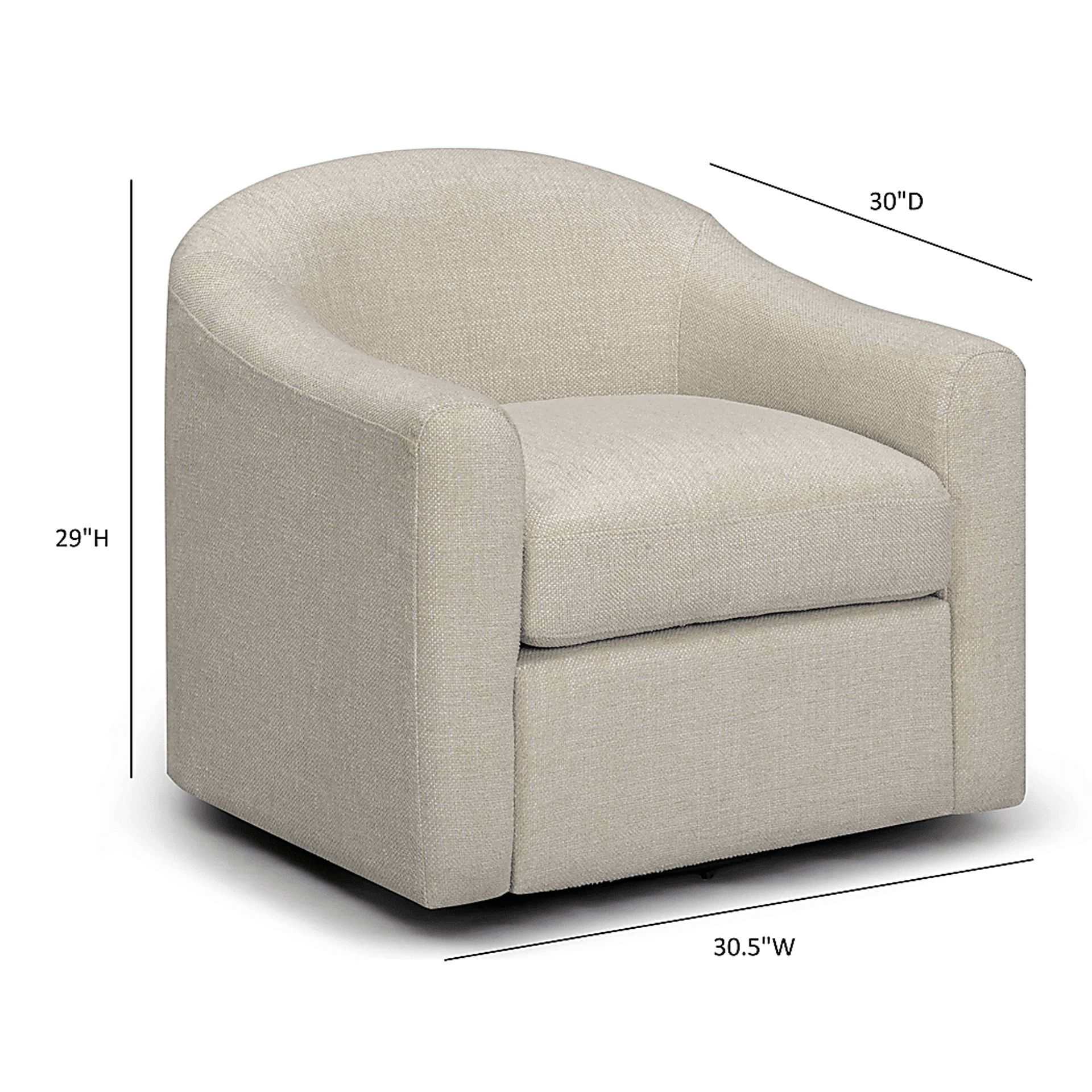 Shealynn Cream Swivel Chair - Image 6