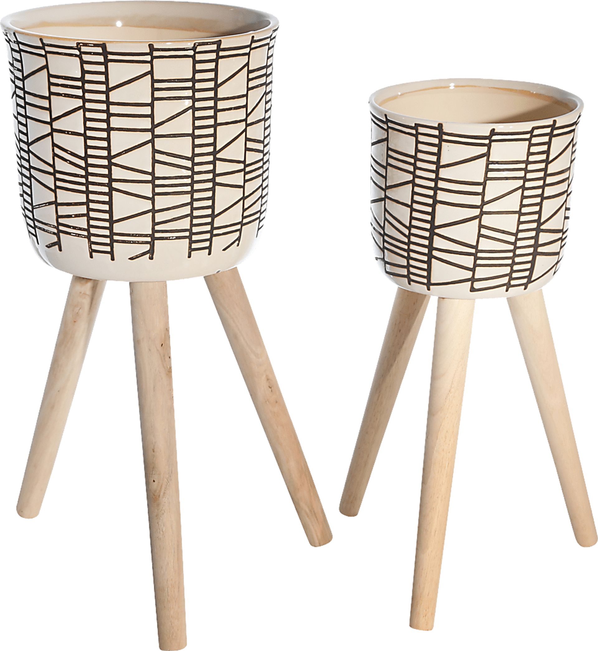 Shebia Ivory Planter, Set of 2 - Image 1