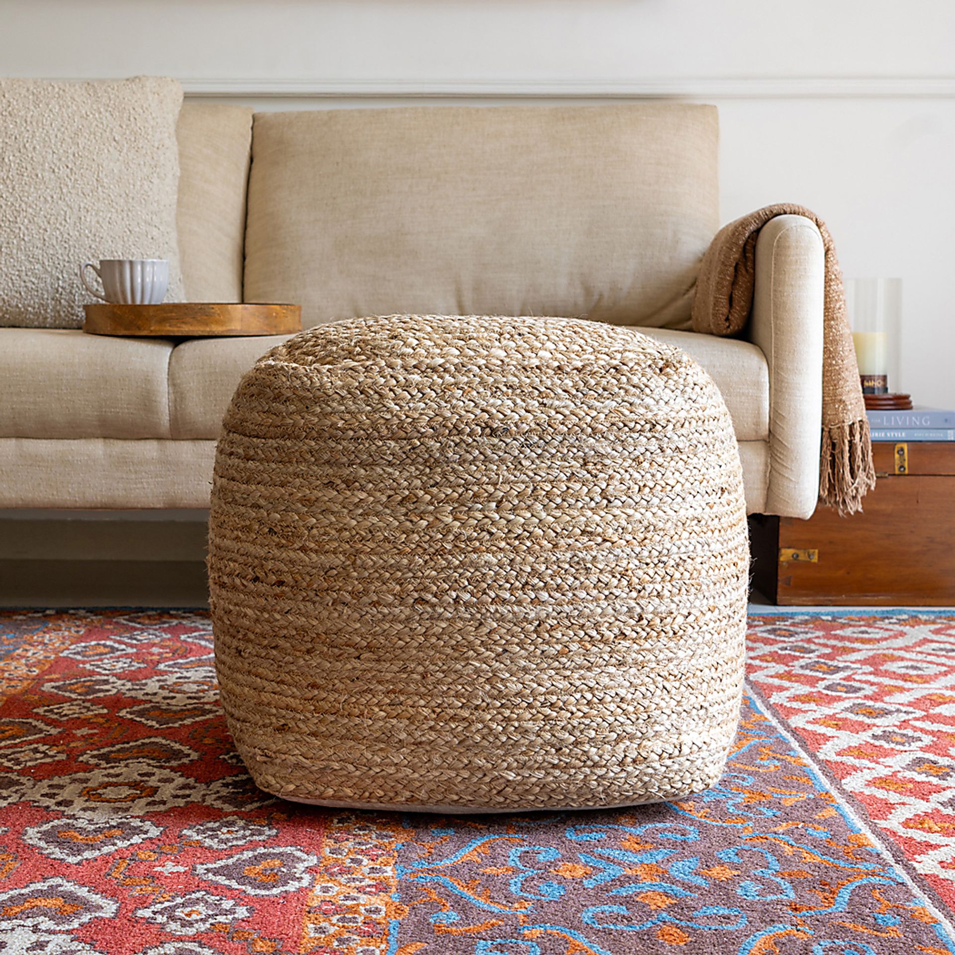 Shedya Natural Pouf - Image 2