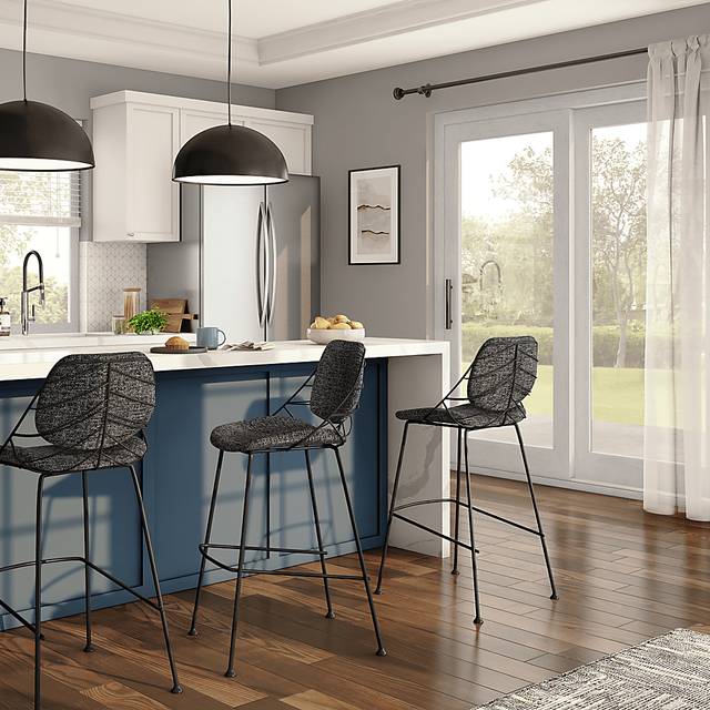 Sheffer Black Bar Stool - Thumbnail - Image 2