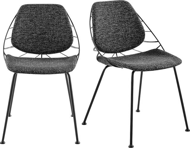 Sheffer Black Side Chair - Thumbnail - Image 2