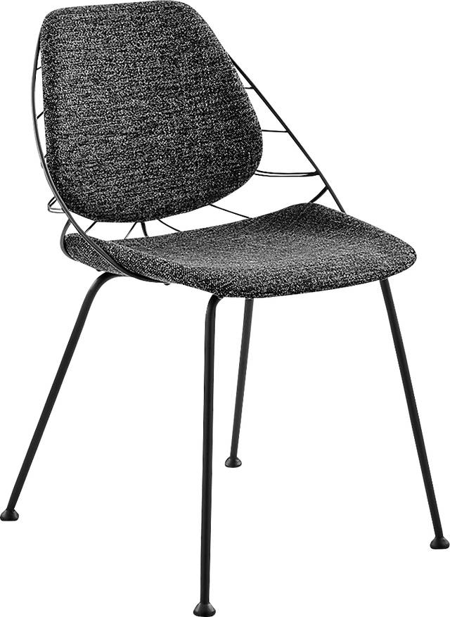 Sheffer Black Side Chair - Thumbnail - Image 1