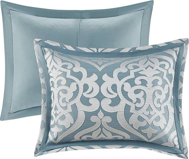 Shefflera Blue 8 Pc King Comforter Set - Thumbnail - Image 4