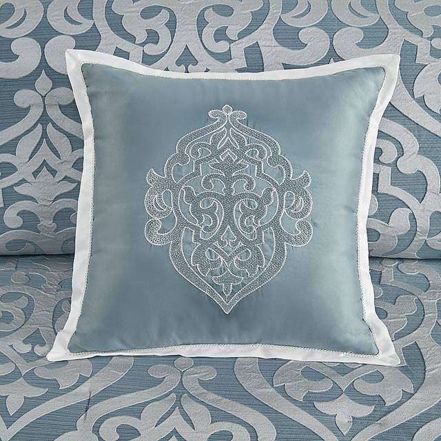 Shefflera Blue 8 Pc King Comforter Set - Thumbnail - Image 8