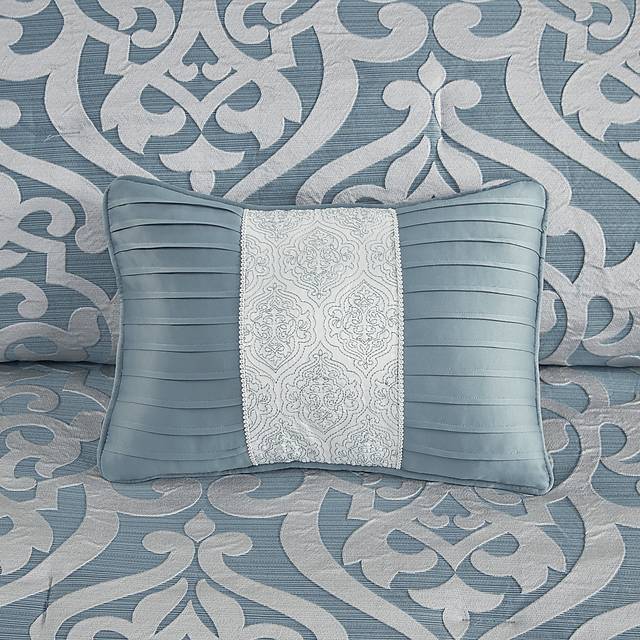 Shefflera Blue 8 Pc King Comforter Set - Thumbnail - Image 9