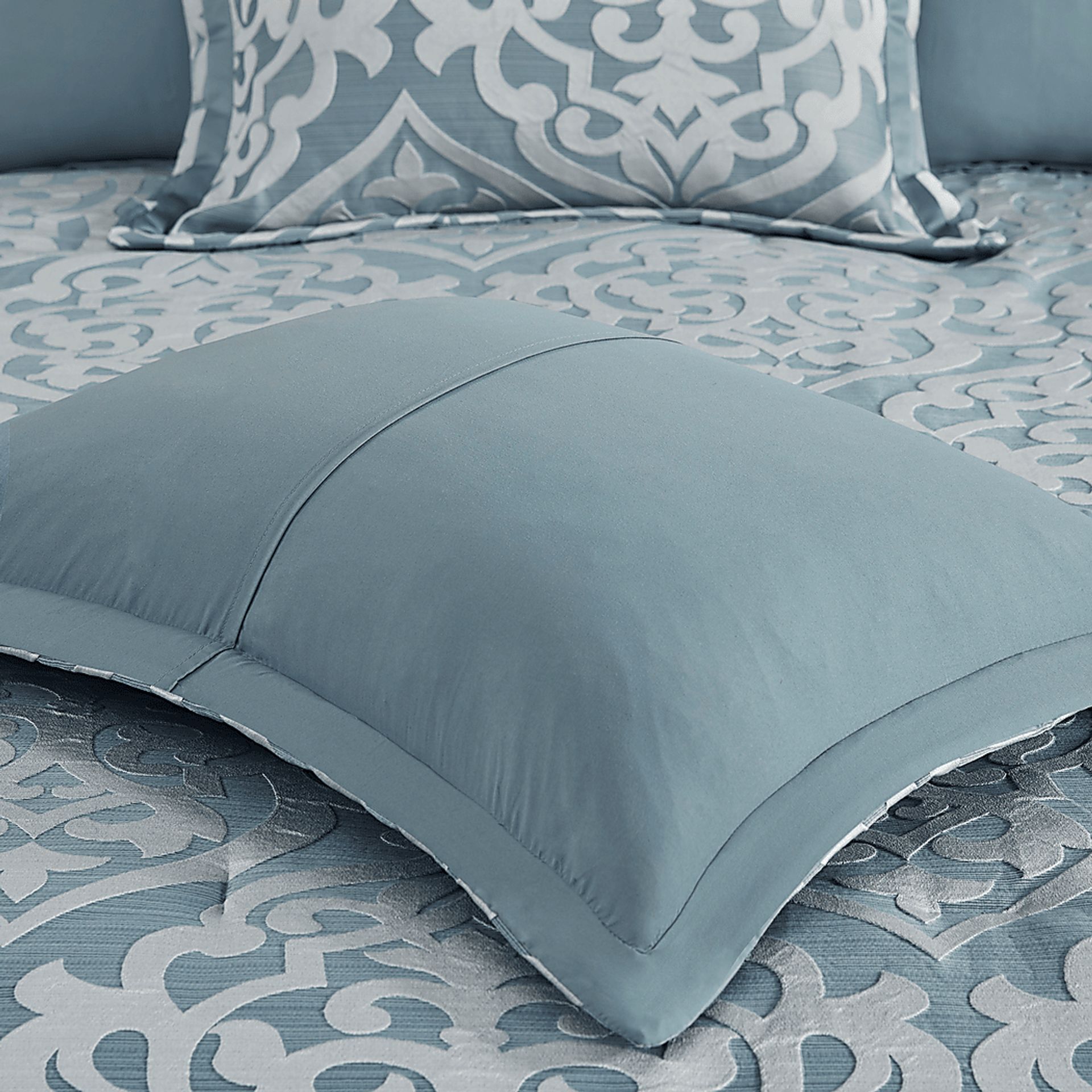 Shefflera Blue 8 Pc King Comforter Set - Image 10
