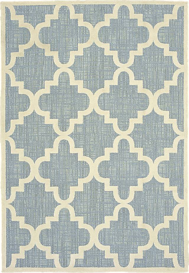 Sheigh Sky 6'7 x 9'6 Indoor/Outdoor Rug - Thumbnail - Image 1