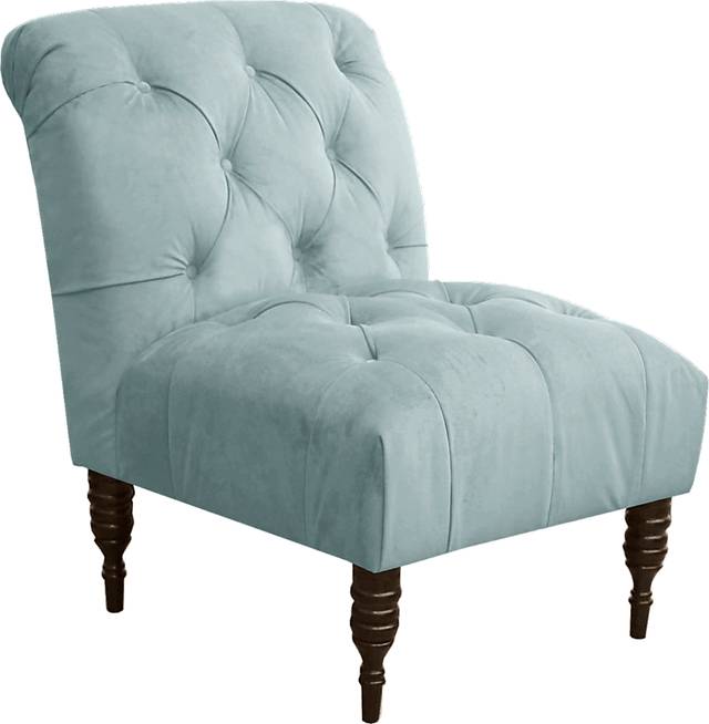 Shell Coast Blue Armless Chair - Thumbnail - Image 1