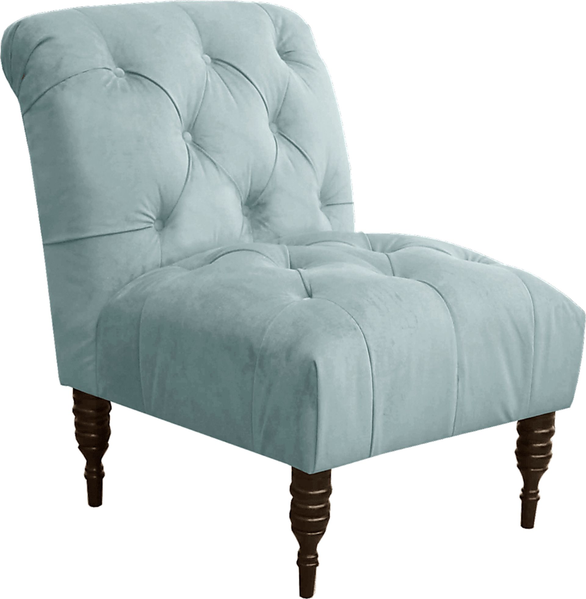 Shell Coast Blue Armless Chair - Image 1