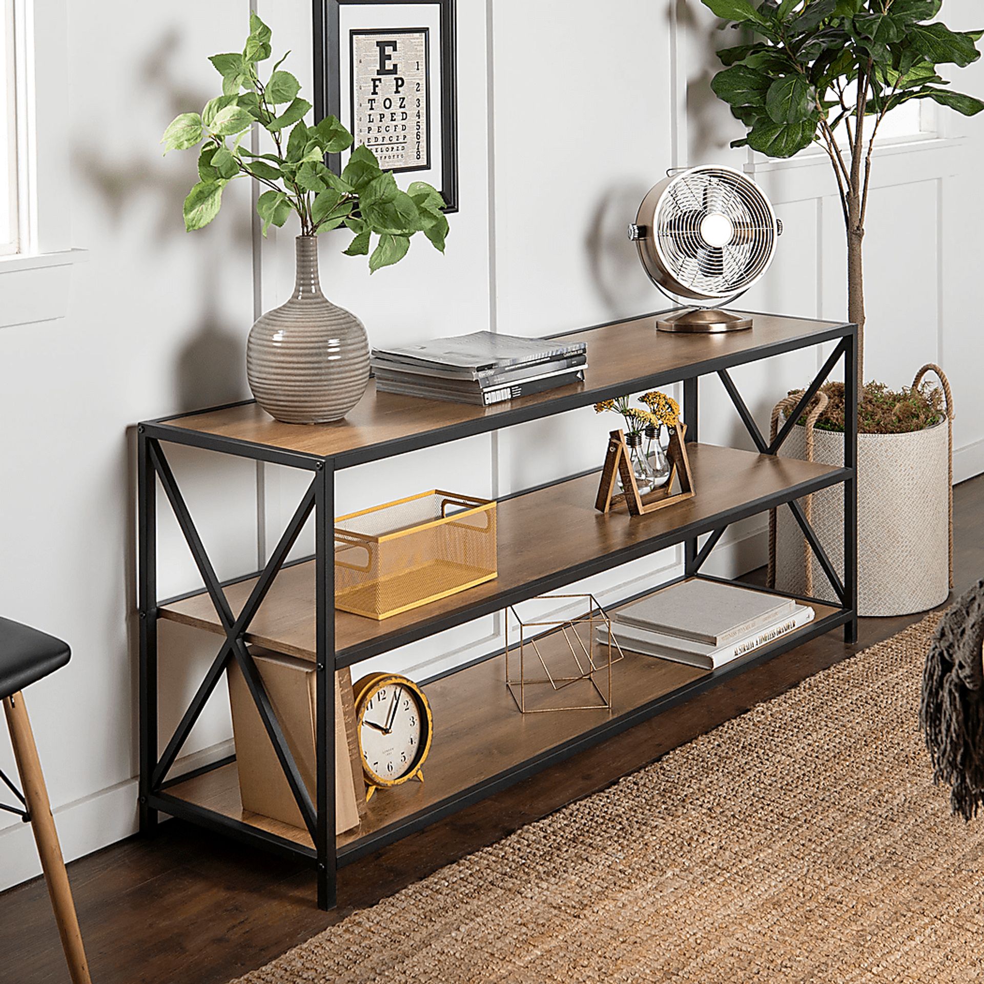 Shelley's Crossing Brown 3 Shelf Bookcase - Image 4