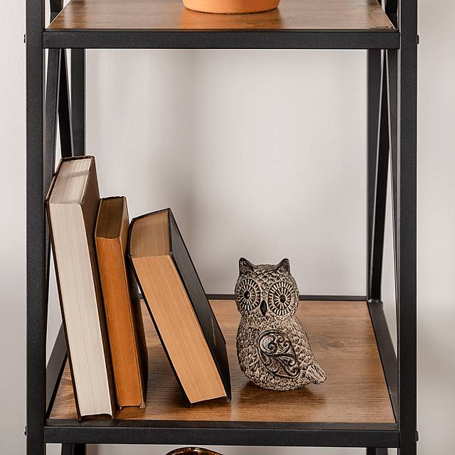 Shelley's Crossing Brown 4 Shelf Bookcase - Thumbnail - Image 4