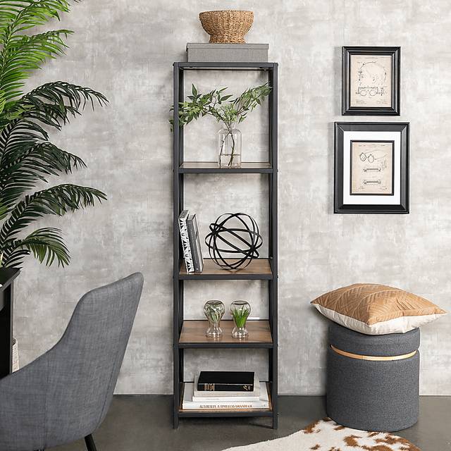 Shelley's Crossing Brown 4 Shelf Bookcase - Thumbnail - Image 5