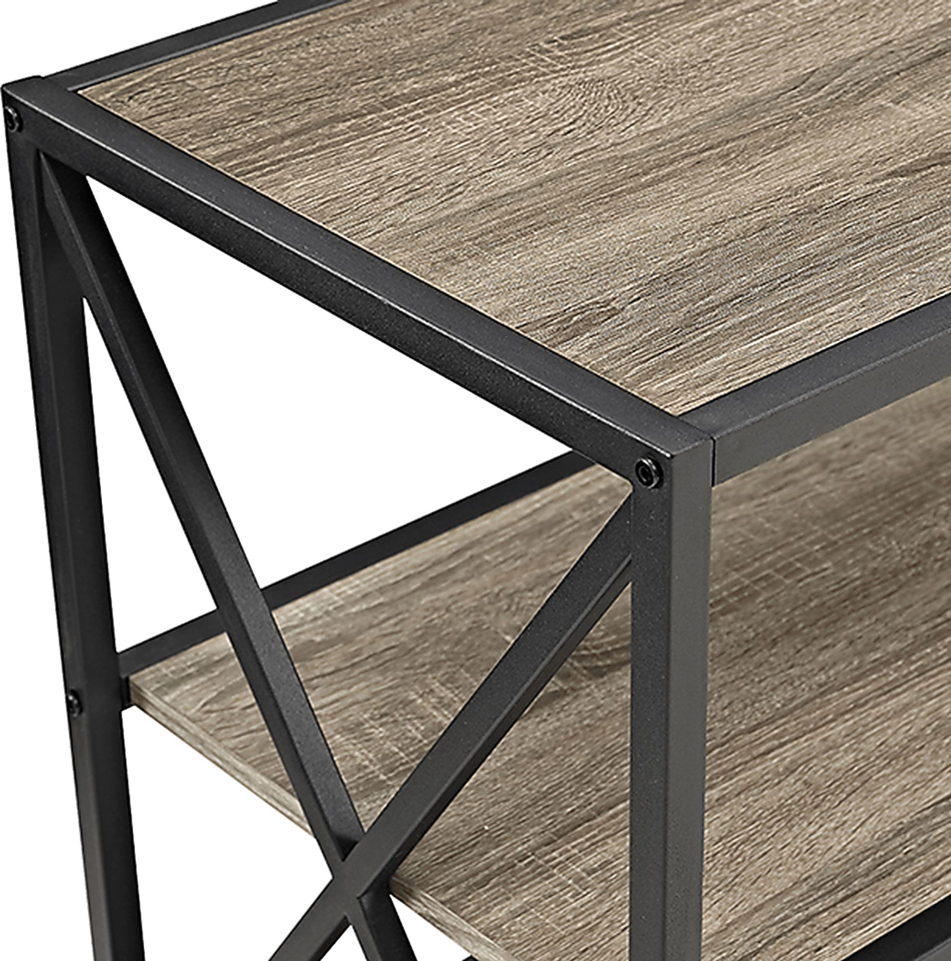 Shelley's Crossing Gray 3 Shelf Bookcase - Image 4