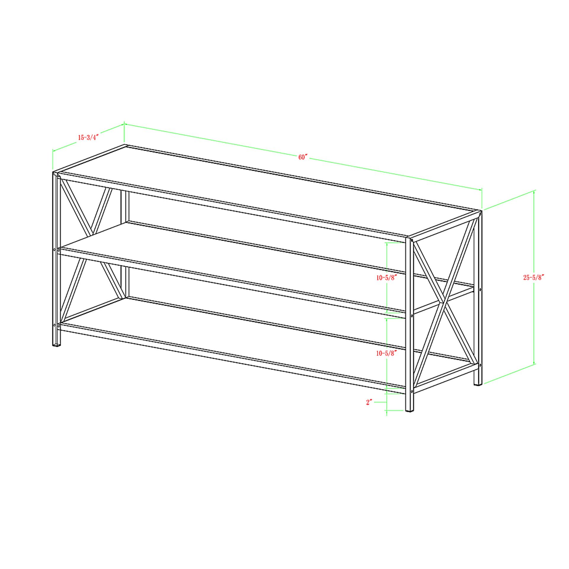 Shelley's Crossing Gray 3 Shelf Bookcase - Image 6