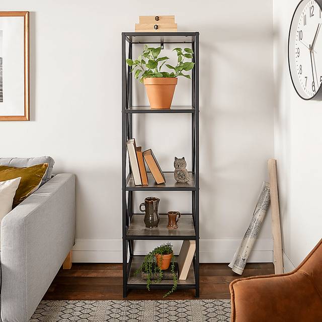 Shelley's Crossing Gray Bookcase - Thumbnail - Image 4