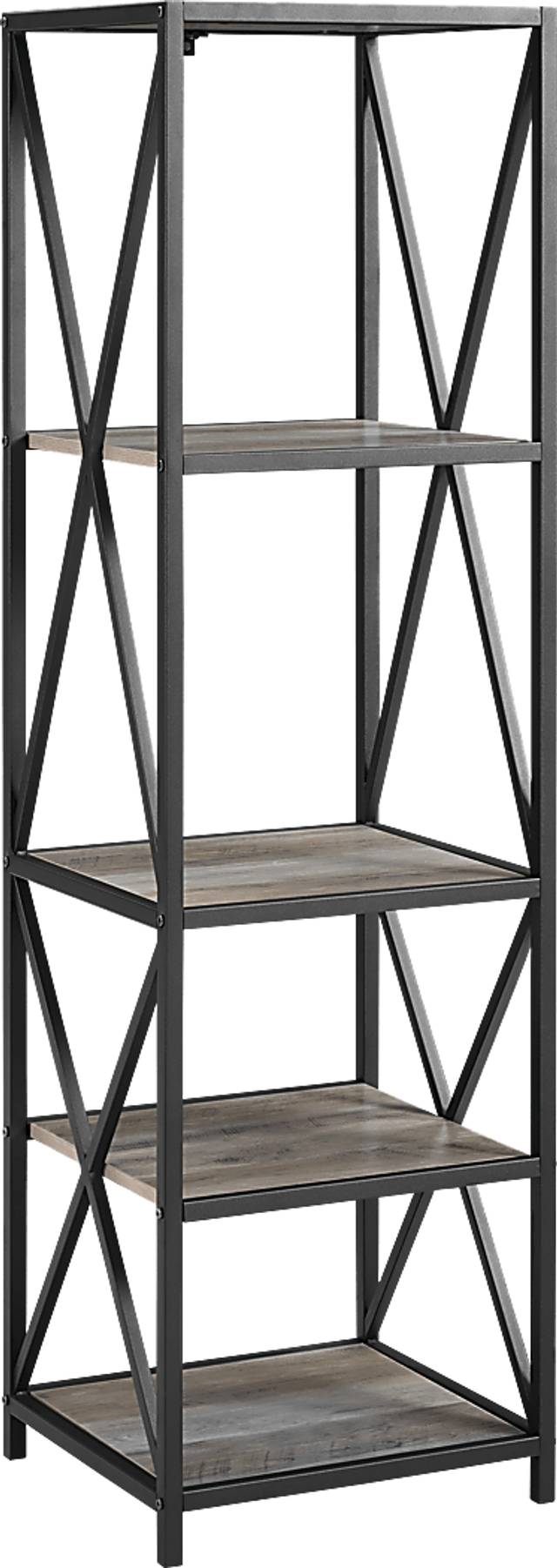 Shelley's Crossing Gray Bookcase - Thumbnail - Image 1