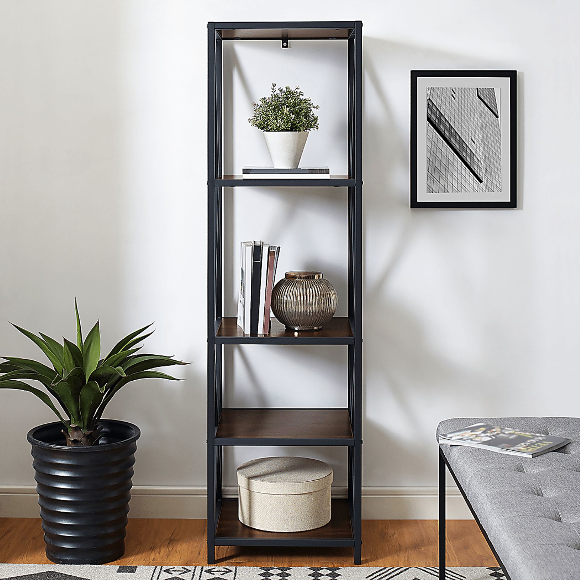 Shelley's Crossing Walnut Bookcase - Image 4