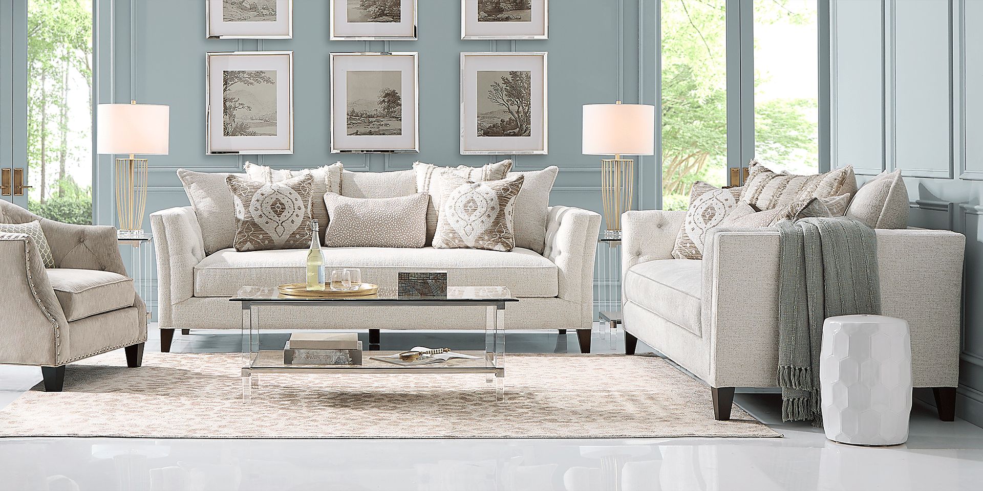 Shelton Ivory Apartment Sofa - Image 2