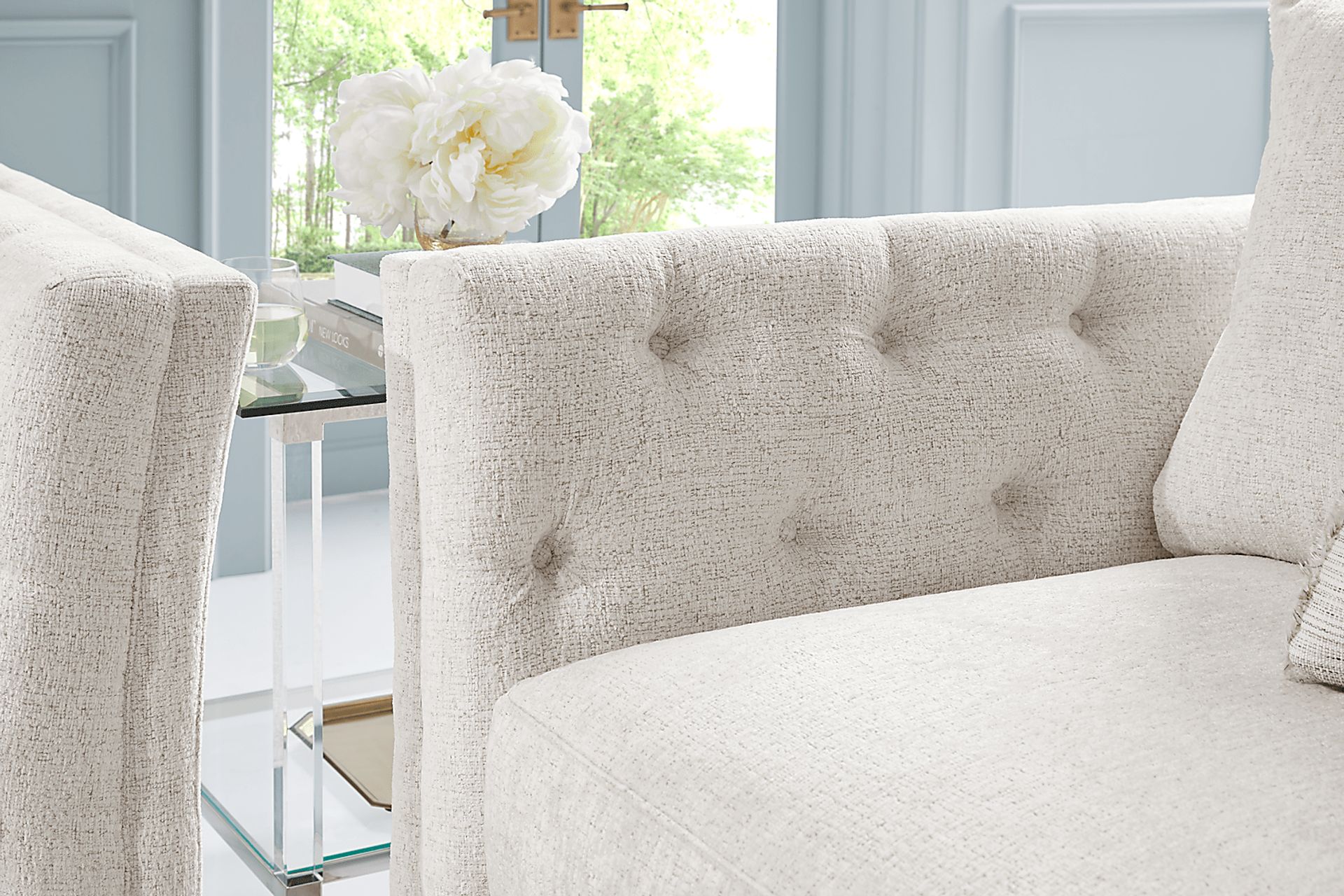 Shelton Ivory Apartment Sofa - Image 6