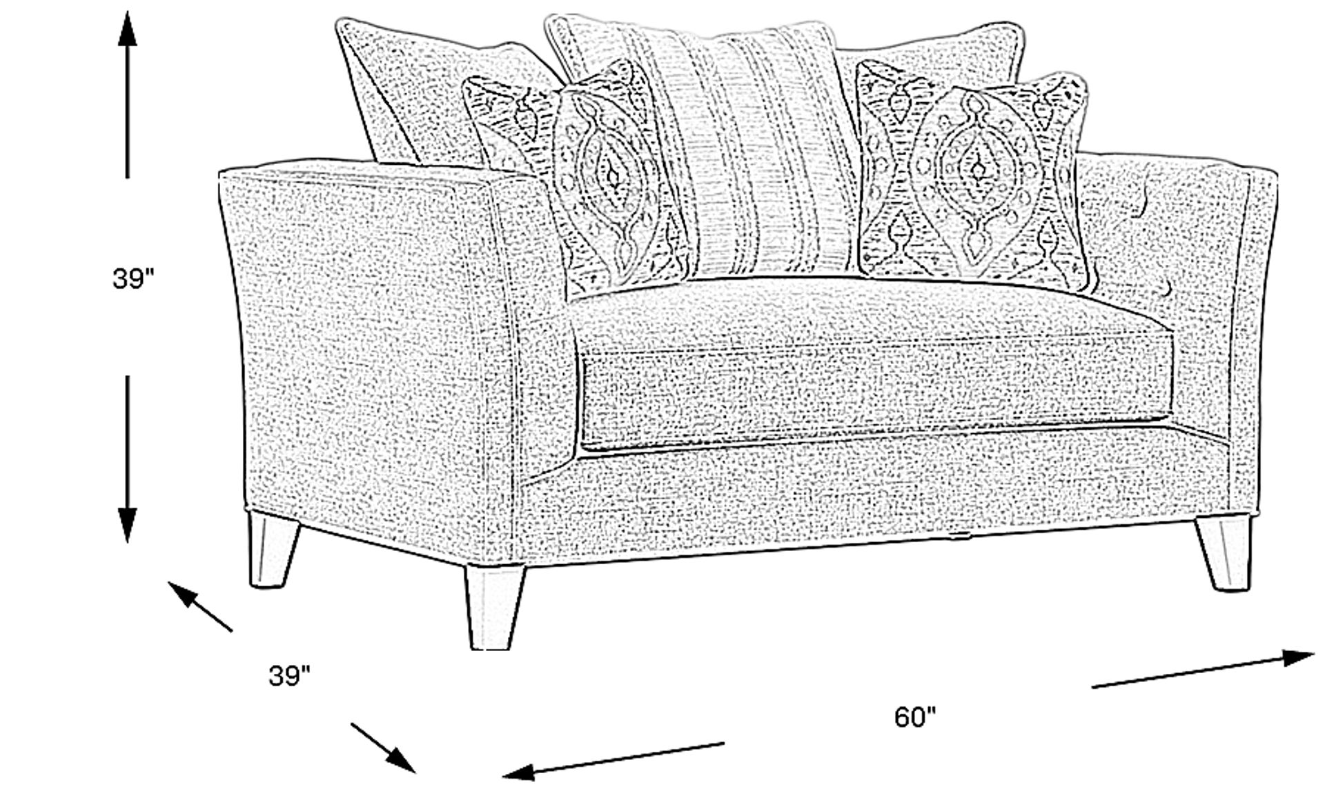 Dimension Image. Please refer to the Dimension Tab on this page for dimension details.
