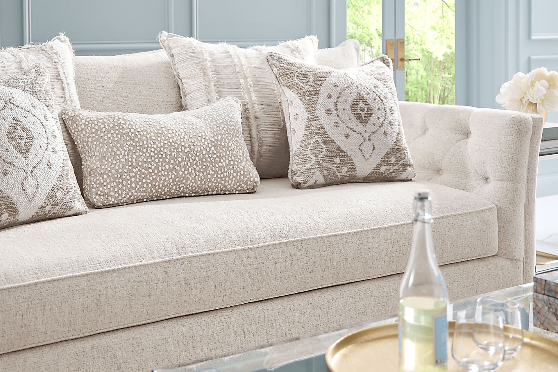 Shelton Ivory Sleeper Sofa - Image 4