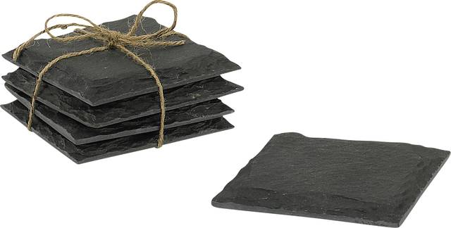 Shelwick Black Coaster, Set of 4 - Thumbnail - Image 1