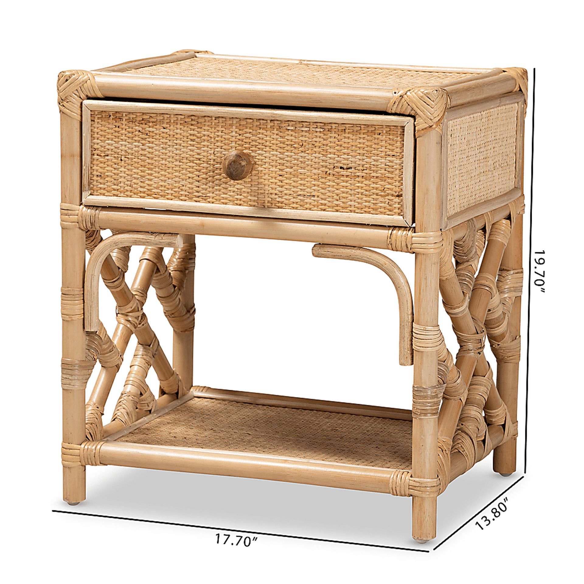 Shenela Brown Nightstand - Image 10