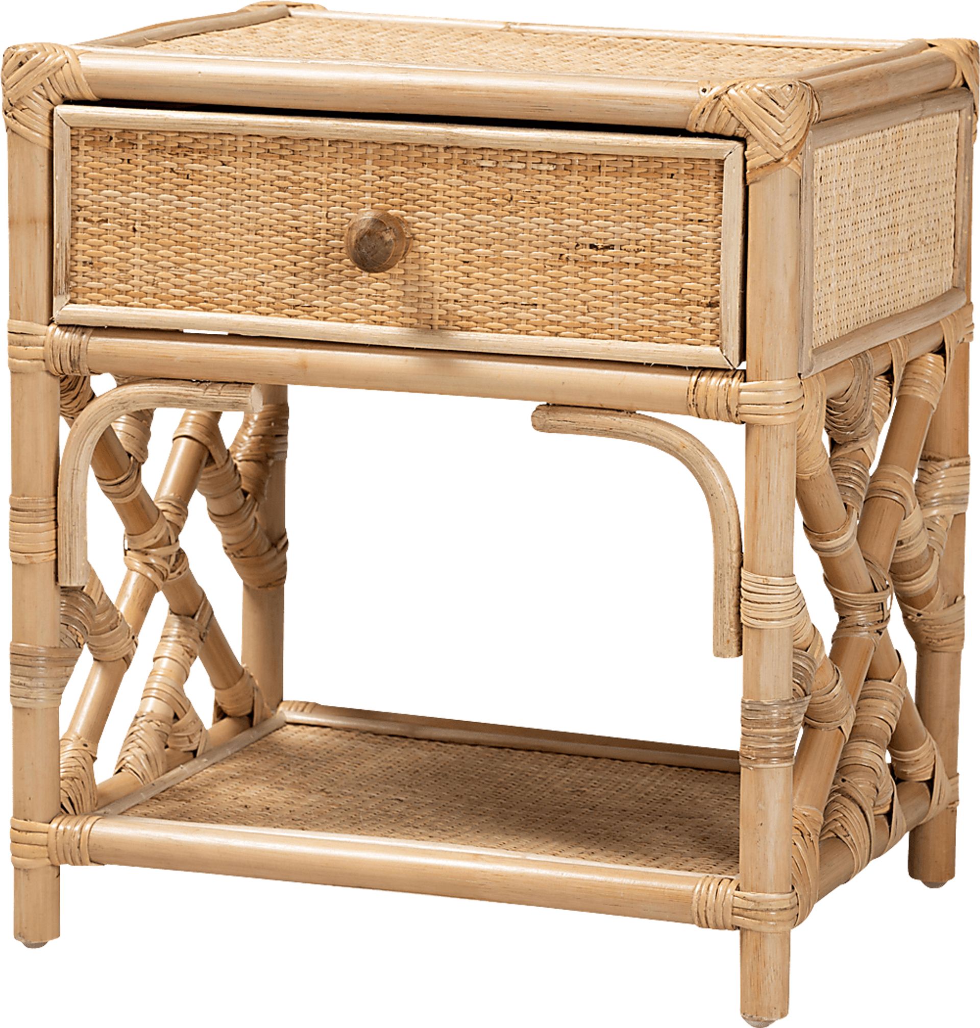 Shenela Brown Nightstand - Image 1
