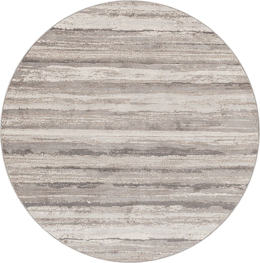 Sherbon III Gray 6'7 Round Rug