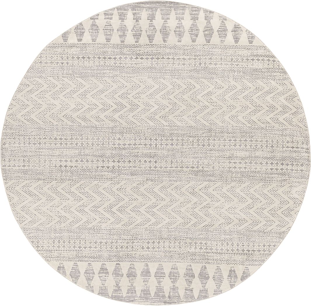 Sherbon V Off-White 7'10 Round Rug