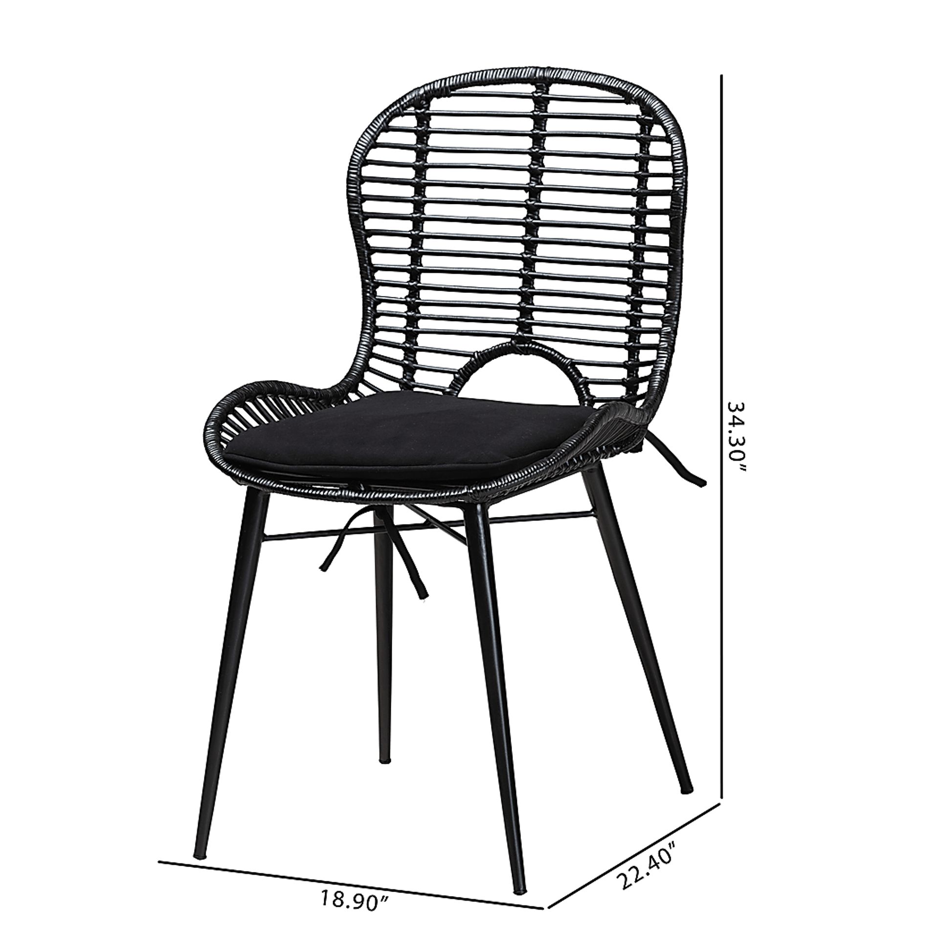 Sherburne Black Dining Chair, Set of 2 - Image 9