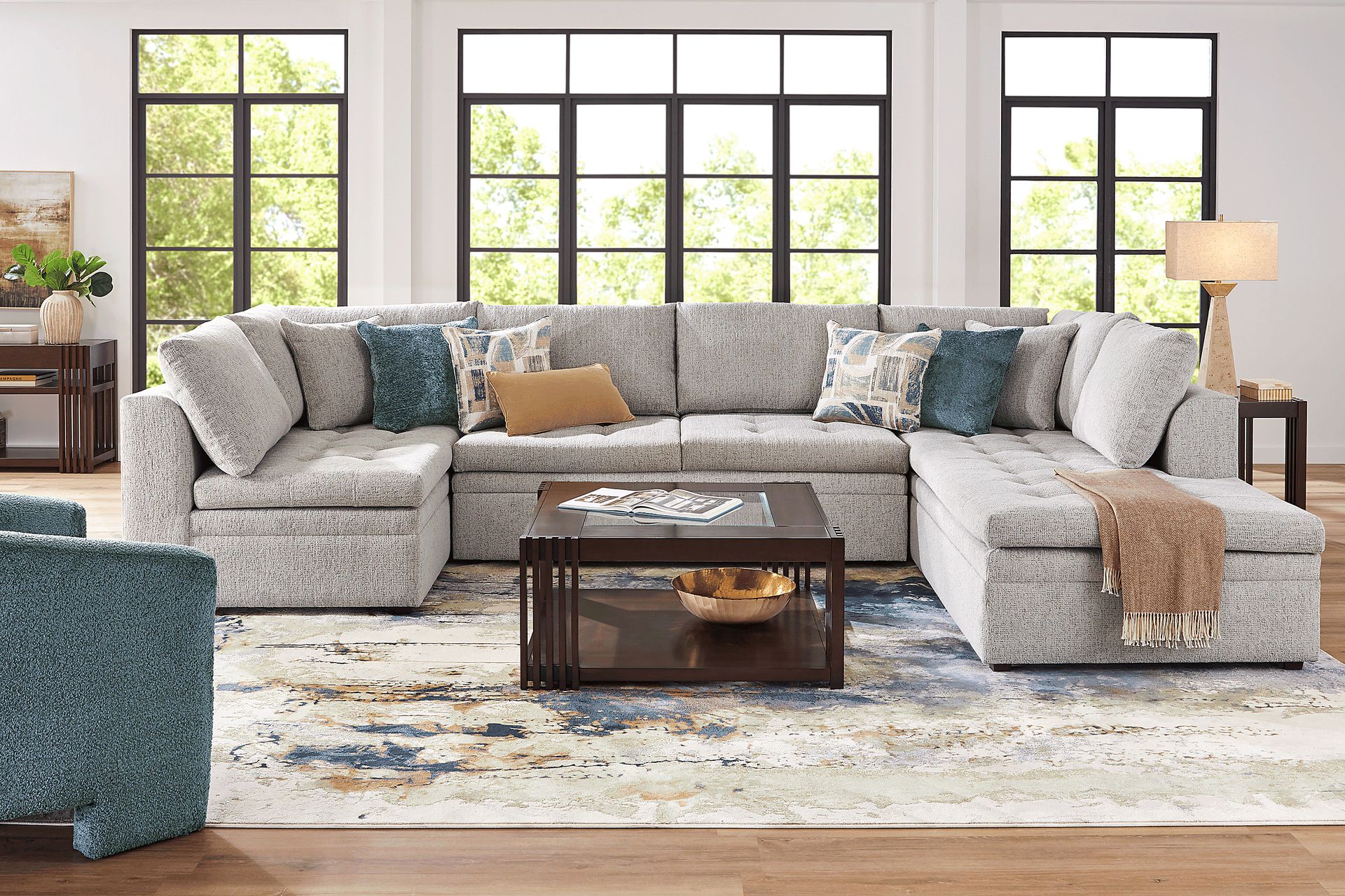 Sheridan Place Gray 3 Pc Sectional - Image 2