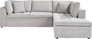 2 pc right arm sleeper sectional