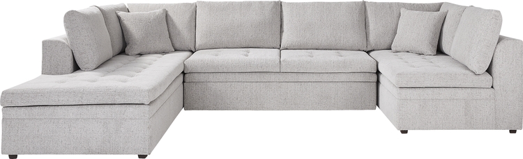 3 pc left arm sleeper sectional