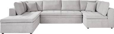 3 pc left arm sleeper sectional