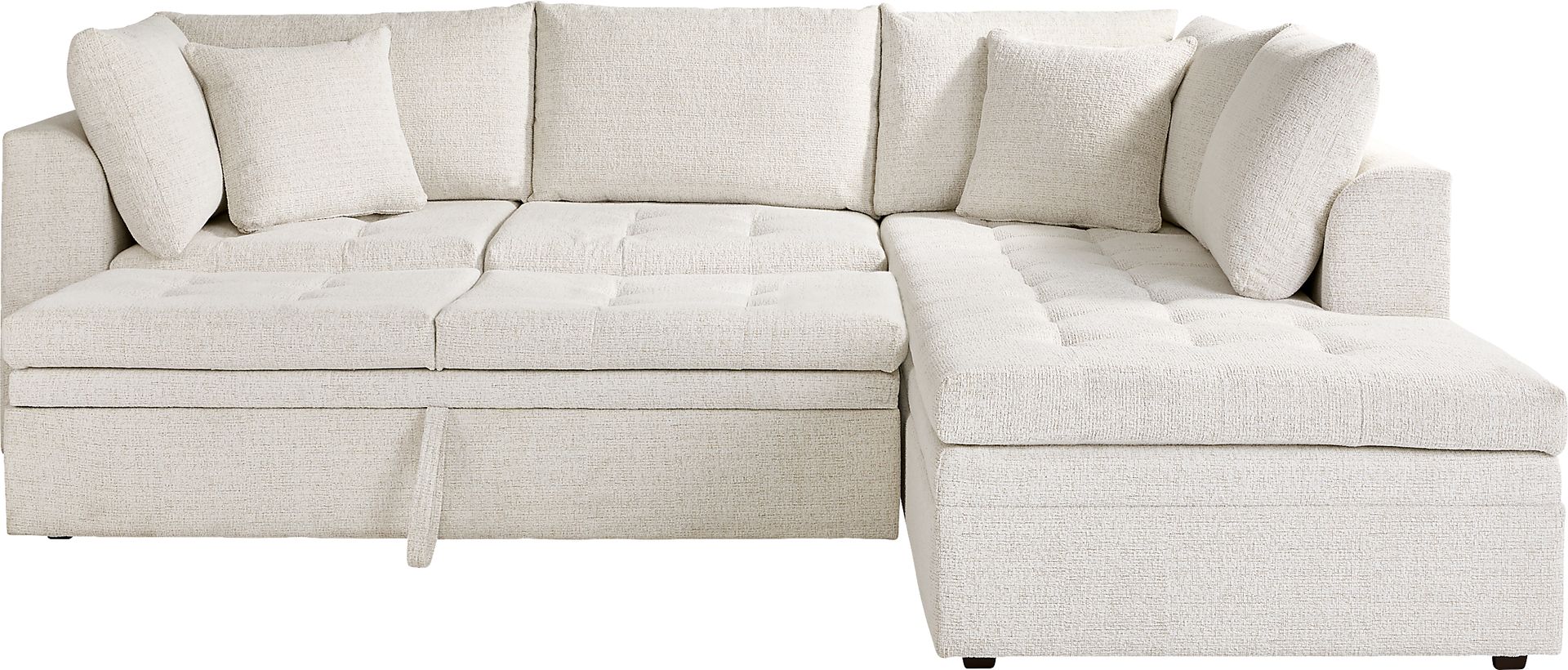 Sheridan Place Off-White 4 Pc Sleeper Sectional Living Room - Image 4