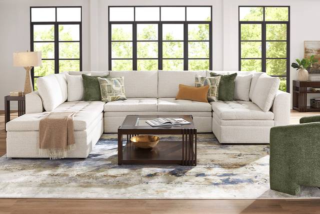 Sheridan Place Off-White 3 Pc Sleeper Sectional - Thumbnail - Image 2