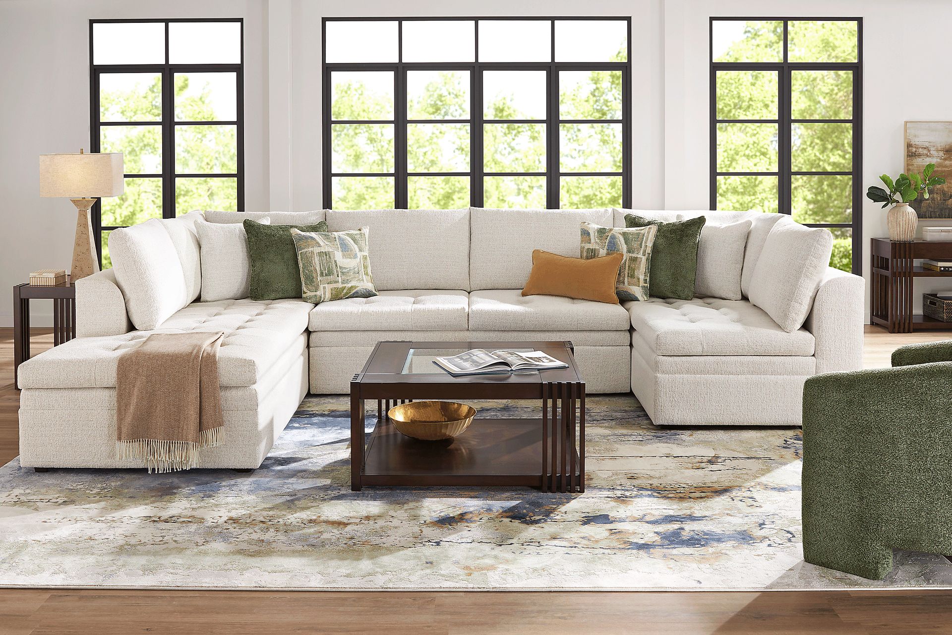 Sheridan Place Off-White 3 Pc Sleeper Sectional - Image 2