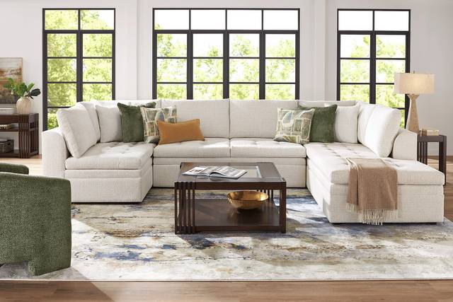 Sheridan Place Off-White 3 Pc Sleeper Sectional - Thumbnail - Image 2