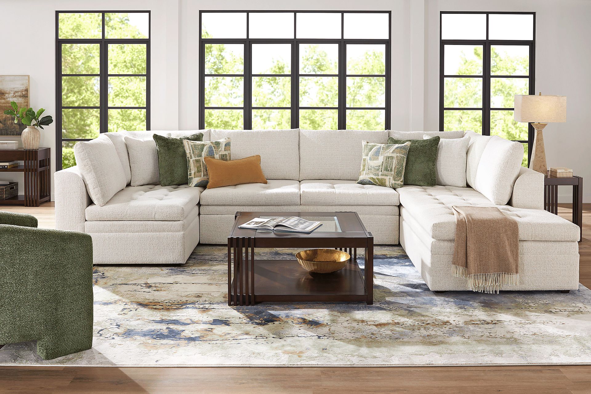 Sheridan Place Off-White 3 Pc Sleeper Sectional - Image 2