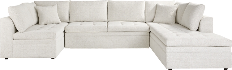 3 pc right arm sleeper sectional