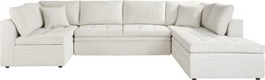 3 pc right arm sleeper sectional