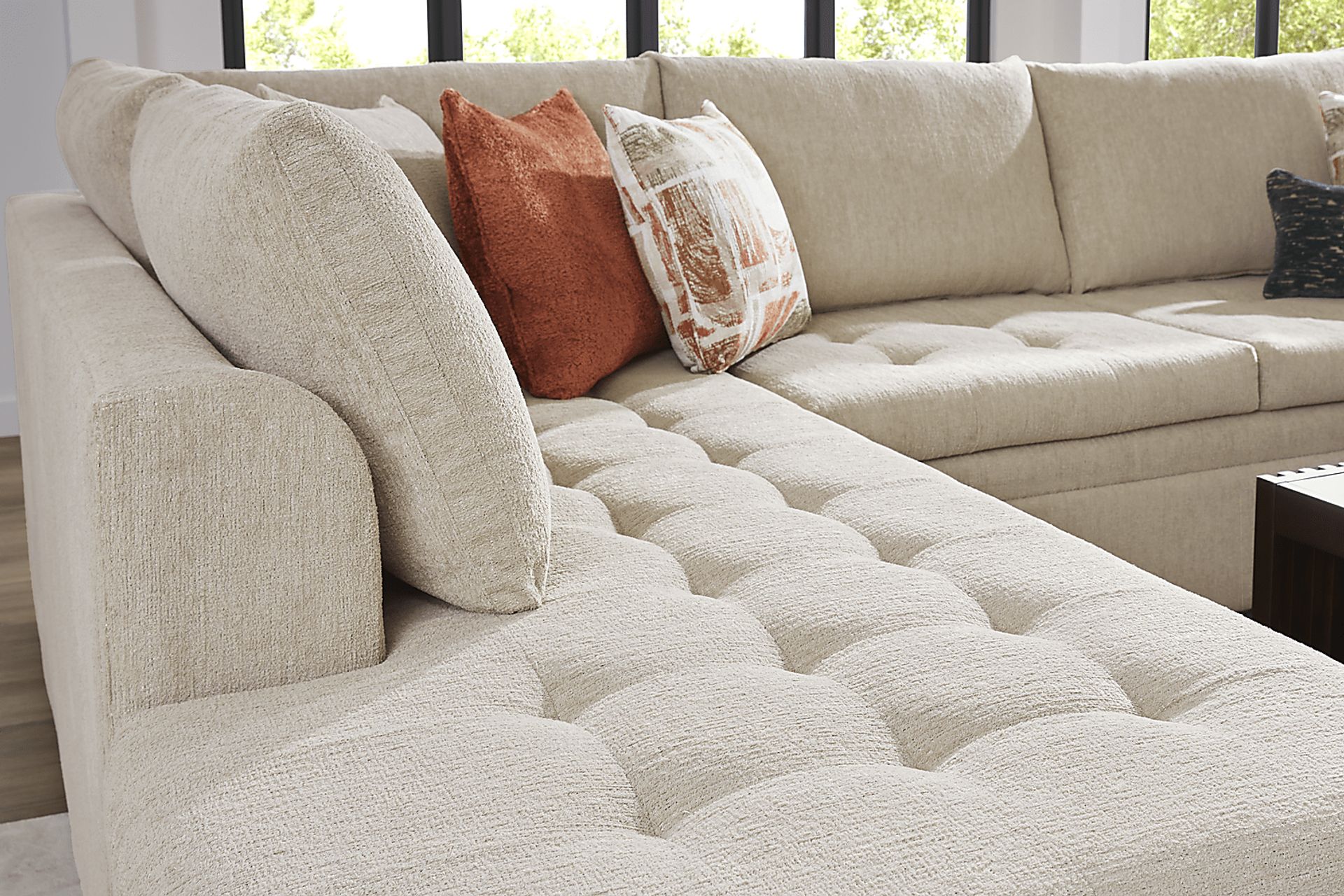 Sheridan Place Putty 3 Pc Sleeper Sectional - Image 4