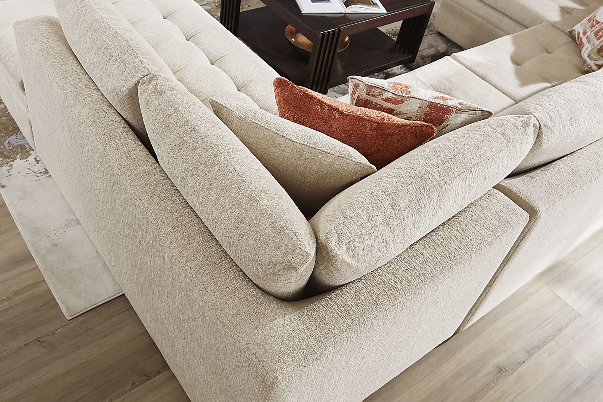Sheridan Place Putty 3 Pc Sleeper Sectional - Image 6