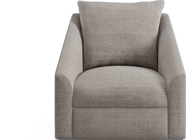 Sheridan Square Gray Swivel Accent Chair - Thumbnail - Image 2