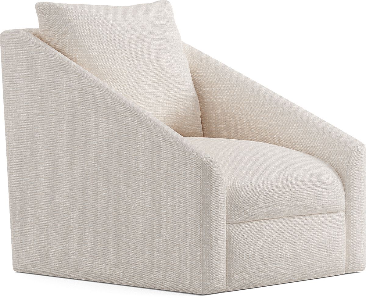 Cindy Crawford Home Sheridan Square OffWhite Swivel Accent Chair