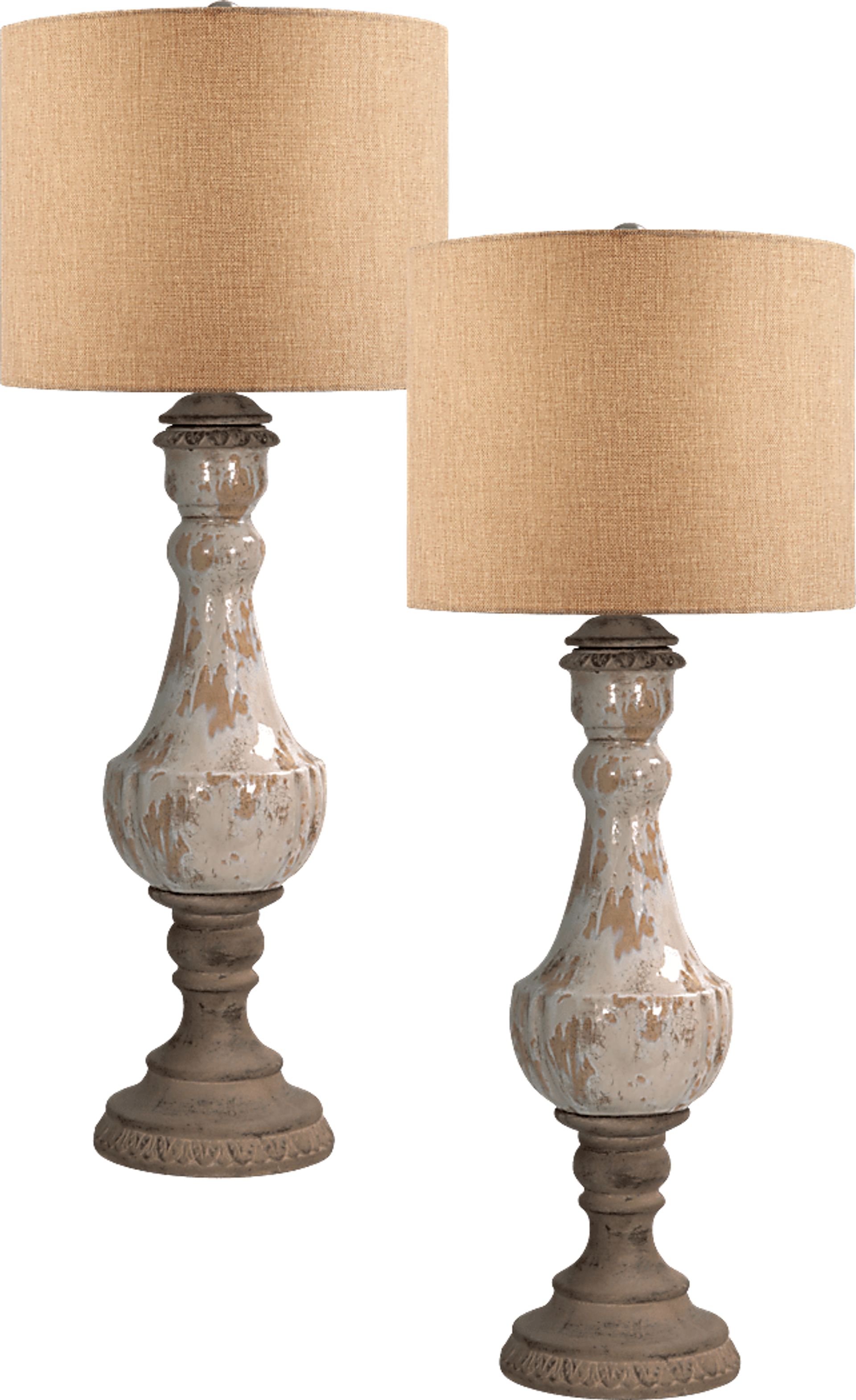 Sheridan Terrace Beige Set of 2 Lamps - Image 1
